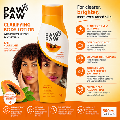 Paw Paw – Clarifying Body Lotion with Papaya Extract & Vitamin E, 500 mL