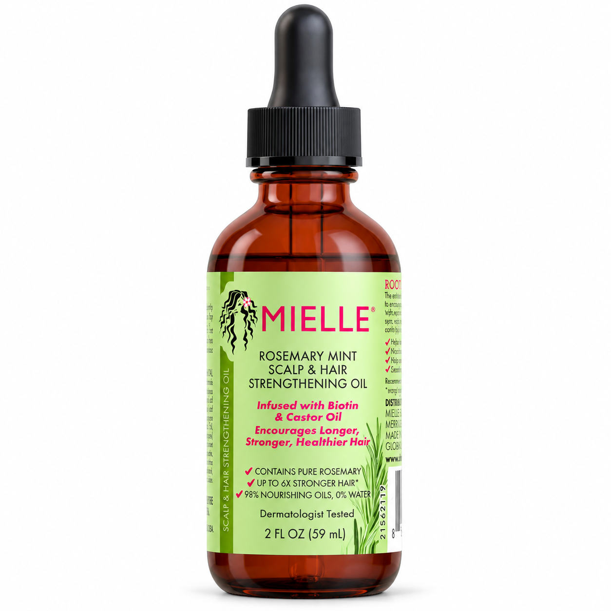 Mielle – Rosemary Mint Scalp & Hair Strengthening Oil, 2 fl oz Mielle Organics