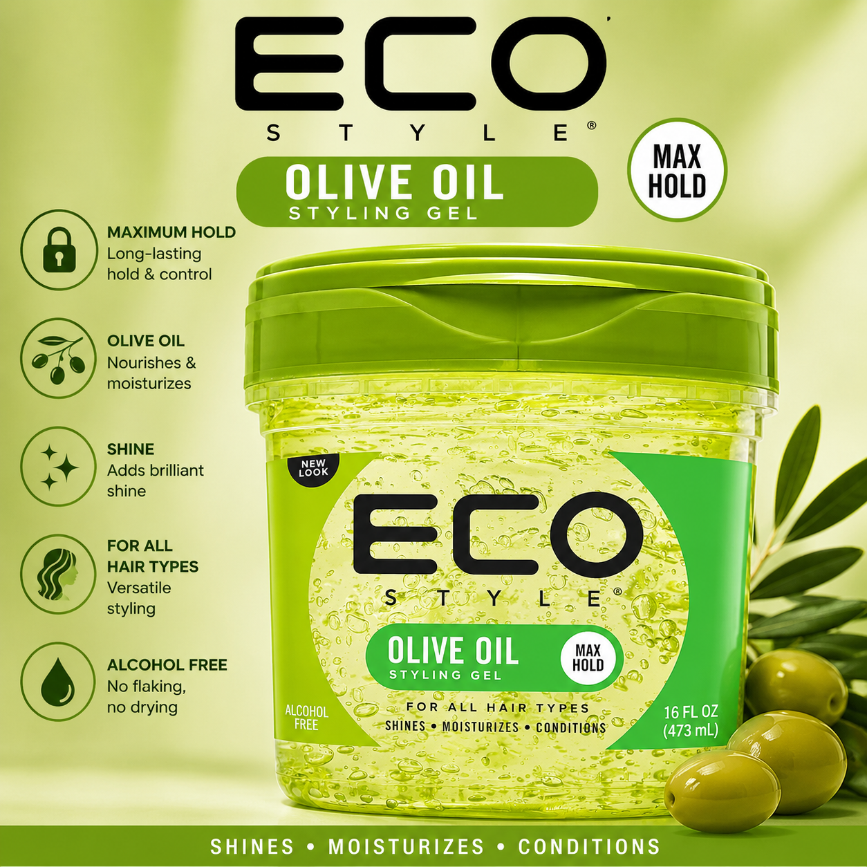 Eco Style – Olive Oil Styling Gel