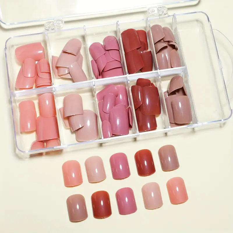 120pcs Assorted Colors Glossy Artificial Nails