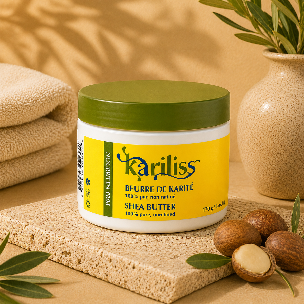 Kariliss – 100% Pure Unrefined Shea Butter, 175 mL Kariliss