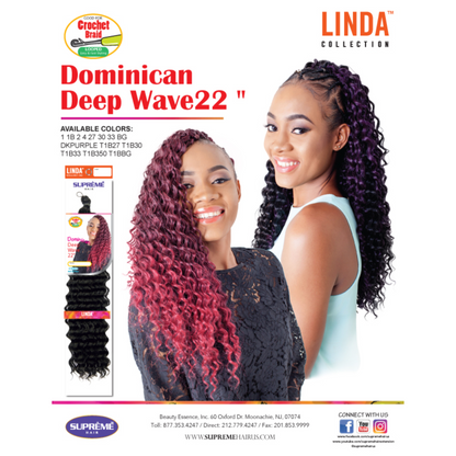 Linda Braiding Collection - Dominican Deep Wave, 22 inch