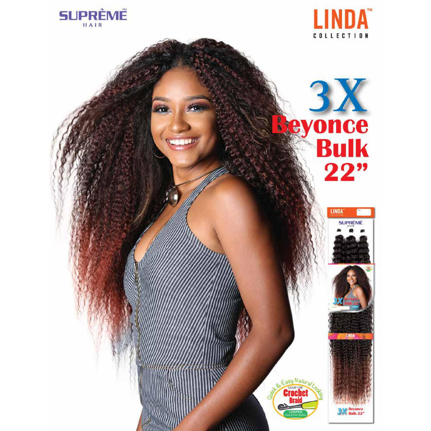 Linda Braiding Collection - 3X Beyonce Bulk, 22 in