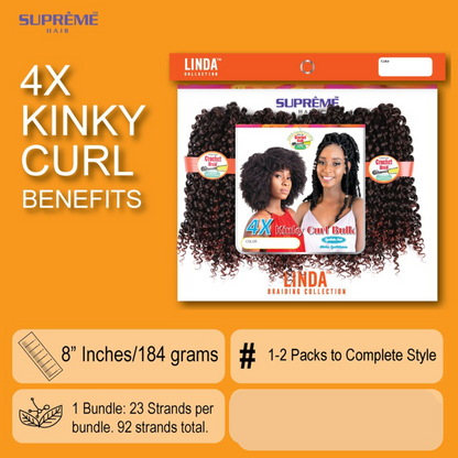 Linda Braiding Collection - 4X Kinky Curl Bulk