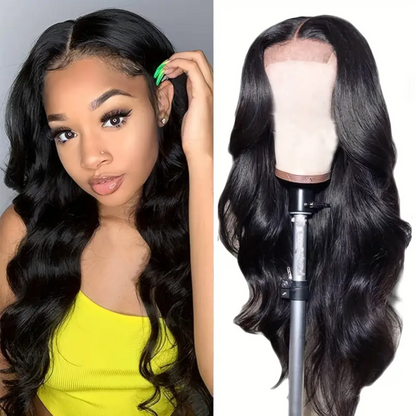 13x4 Lace Frontal Body Wave Human Hair Wig - 180% Density, 26 inches