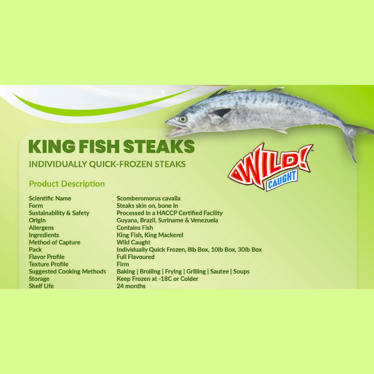 CANADIAN ATLANTIC SEAFOOD - KINGFISH STEAKS, 900g