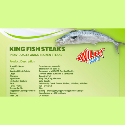 CANADIAN ATLANTIC SEAFOOD - KINGFISH STEAKS, 900g