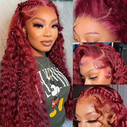 5x6 Lace Frontal Kinky Curly Glueless Human Hair Wig - 180% Density, 16 inches