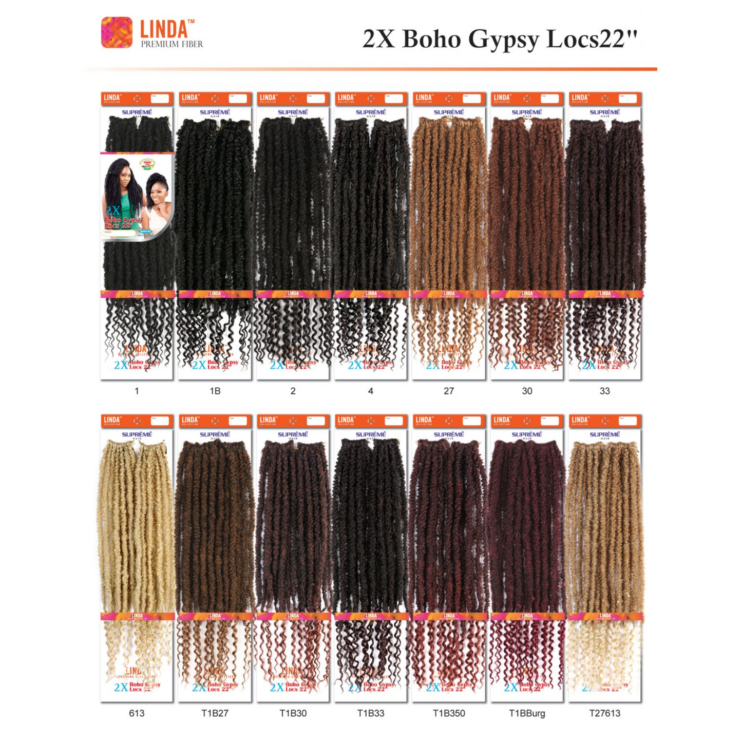 Linda Braiding Collection - Boho Gypsy Locs 22"