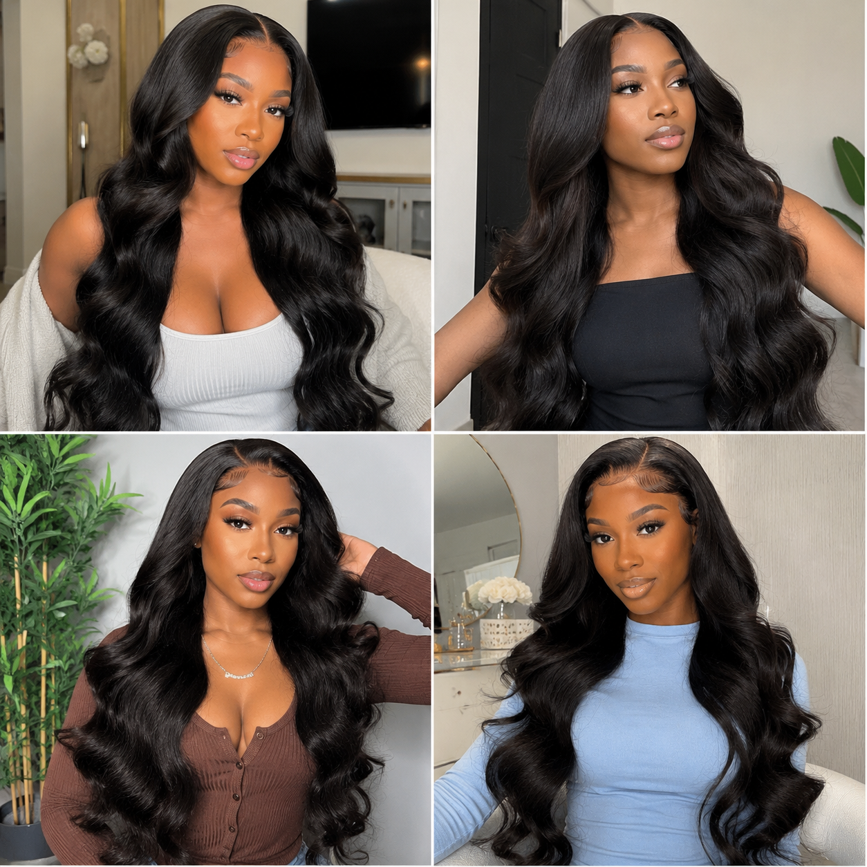 13×4 Lace Front Human Hair Wig – Body Wave 26″ Natural Black Clessenza Beauty Store