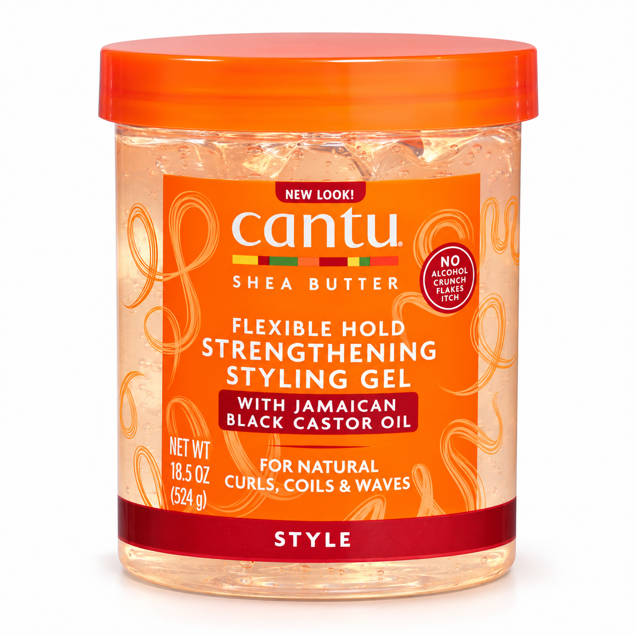 Cantu – Shea Butter Flexible Hold Strengthening Styling Gel with Jamaican Black Castor Oil, 18.5 Oz Cantu