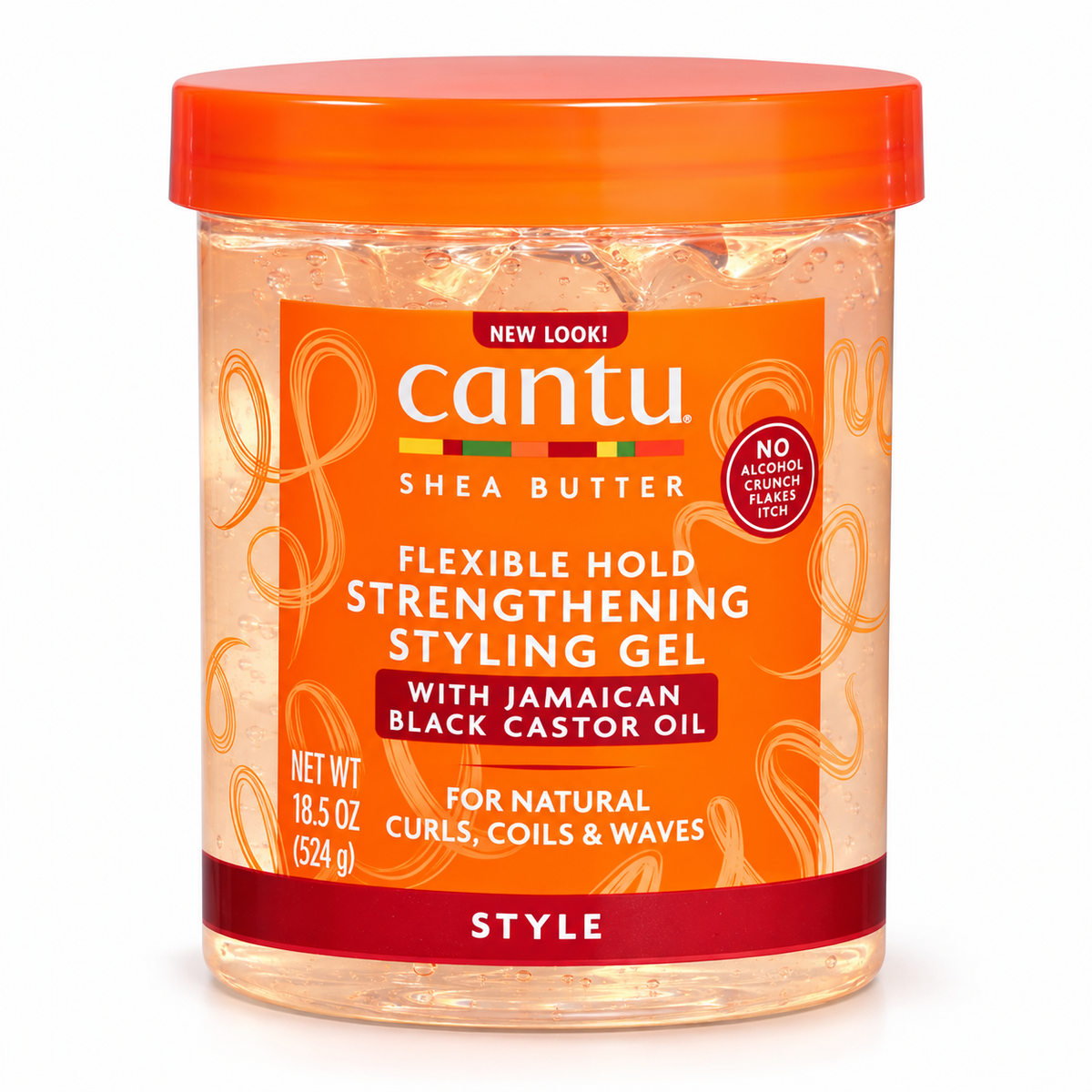 Cantu – Shea Butter Flexible Hold Strengthening Styling Gel with Jamaican Black Castor Oil, 18.5 Oz Cantu