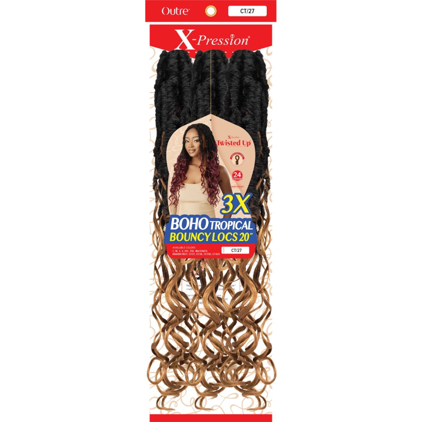 OUTRE - X-Pression Twisted Up 3X Boho Tropical Bouncy Locs 20"