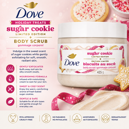 Dove – Holiday Treats Sugar Cookie Body Scrub (Limited Edition), 425g