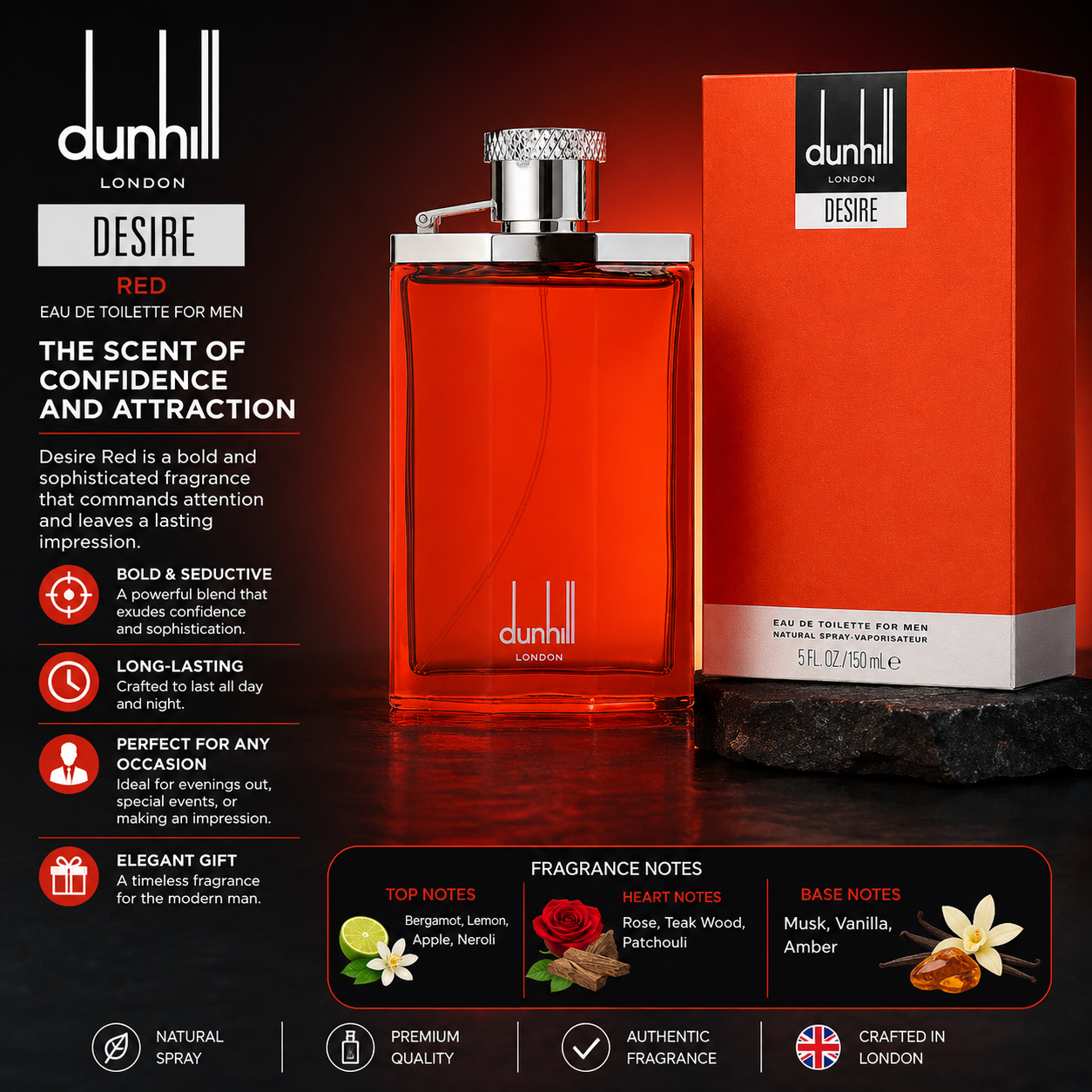 Dunhill – Desire Red Eau de Toilette for Men Dunhill