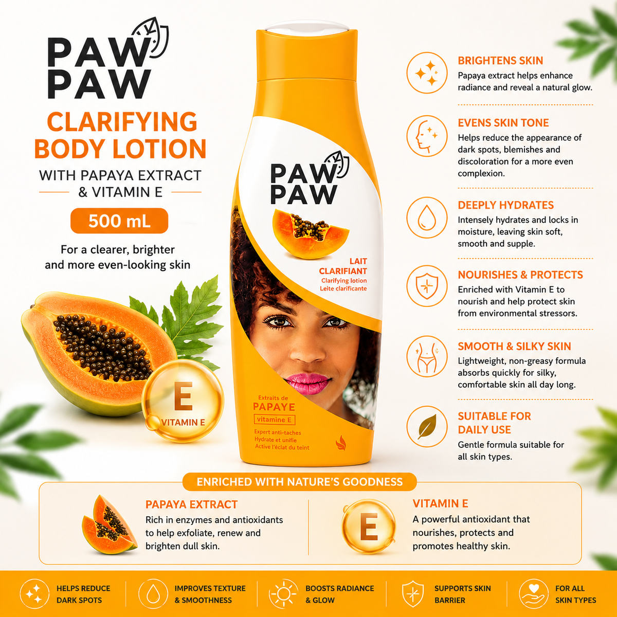 Paw Paw – Clarifying Body Lotion with Papaya Extract & Vitamin E, 500 mL Paw Paw