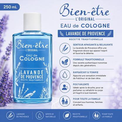 Bien-Être L'Original Eau de Cologne – Lavande de Provence, 250 mL Bien-Être