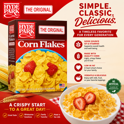 Hyde Park – The Original Corn Flakes Cereal, 18 Oz