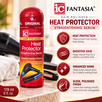 Fantasia IC – Hair Polisher Heat Protector Straightening Serum, 6 fl oz Fantasia IC