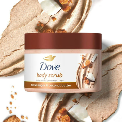 Dove - Brown Sugar & Coconut Butter Exfoliating Body Scrub for Silky Smooth Skin