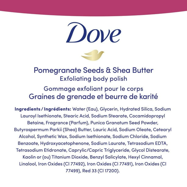 Dove - Pomegranate Seeds & Shea Butter Exfoliating Body Scrub for Silky Smooth Skin