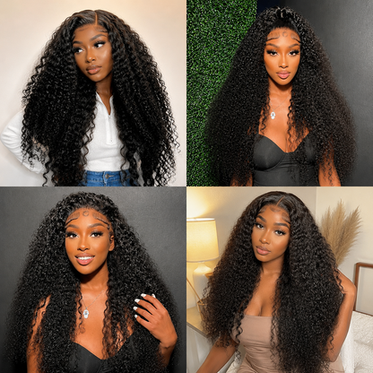 13×4 Lace Front Human Hair Wig – Kinky Curly 26″ – Natural Black – 250% Density Clessenza Beauty Store
