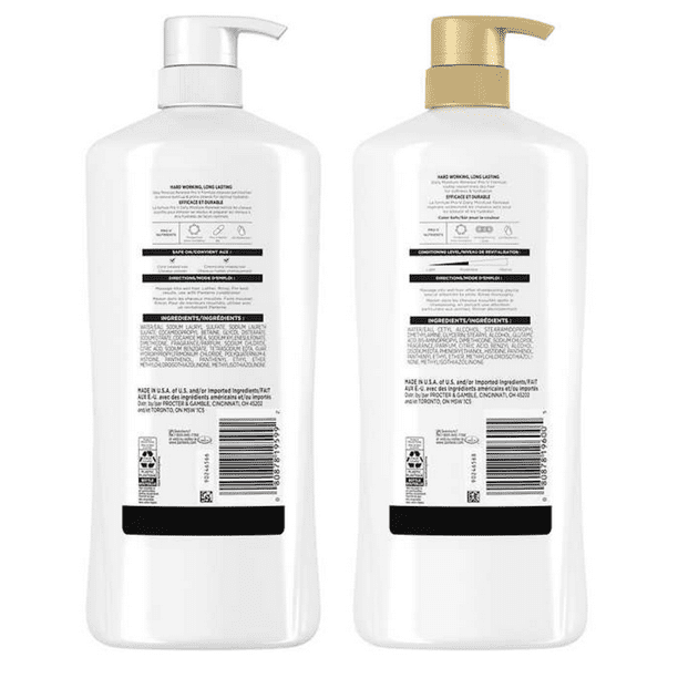 Pantene Pro-V - Champú y acondicionador renovador de humedad diario, 2 x 1,13 L