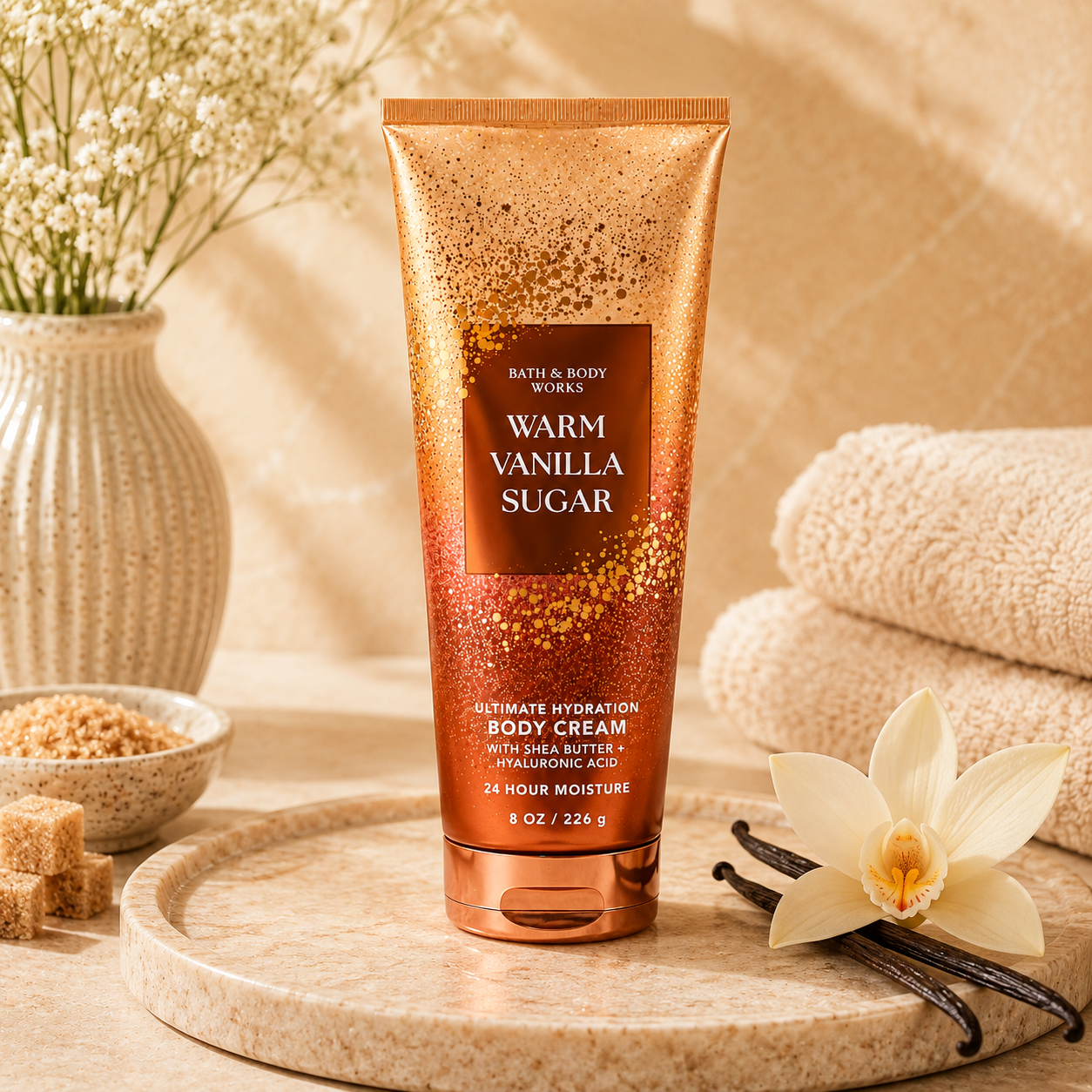 Bath & Body Works – Warm Vanilla Sugar Ultimate Hydration Body Cream, 8 oz Bath & Body Works