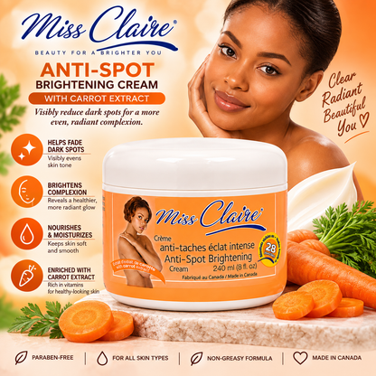 Miss Claire – Anti-Spot Brightening Cream with Carrot Extract, 240 mL Miss Claire