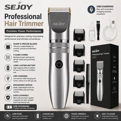 SEJOY – Tondeuse Professionnelle pour Cheveux Rechargeable USB