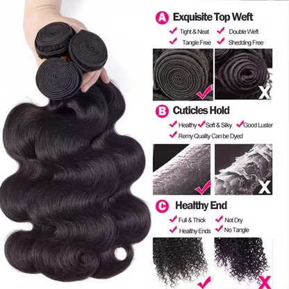 12A Human Hair Body Wave Bundle - 30 inches