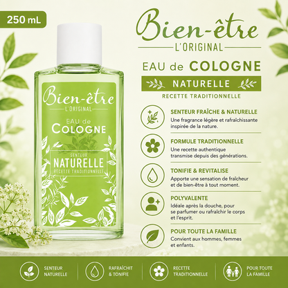 Bien-Être L'Original Eau de Cologne – Naturelle, 250 mL Bien-Être