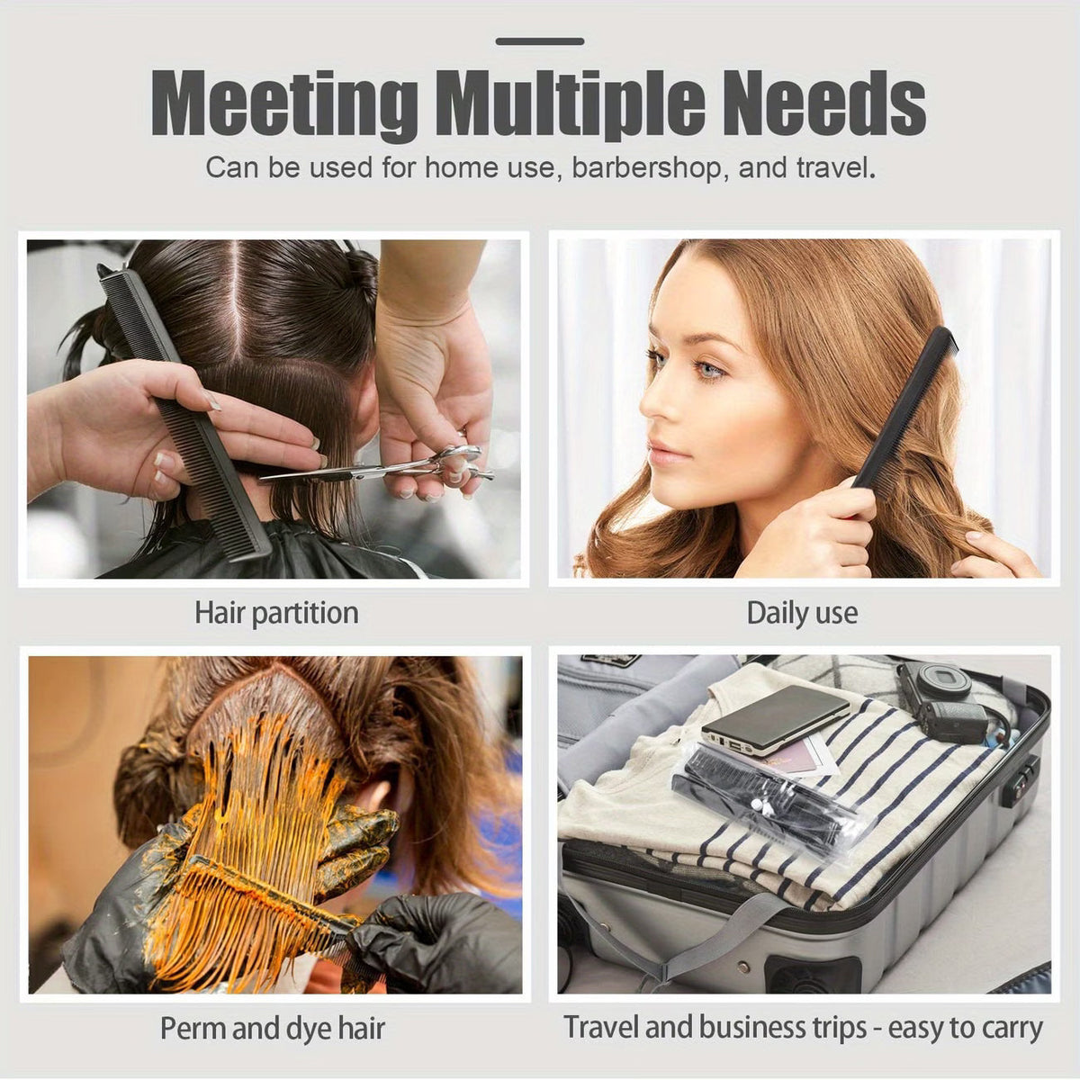 10pcs Haircut Styling Comb Set Clessenza Beauty Store