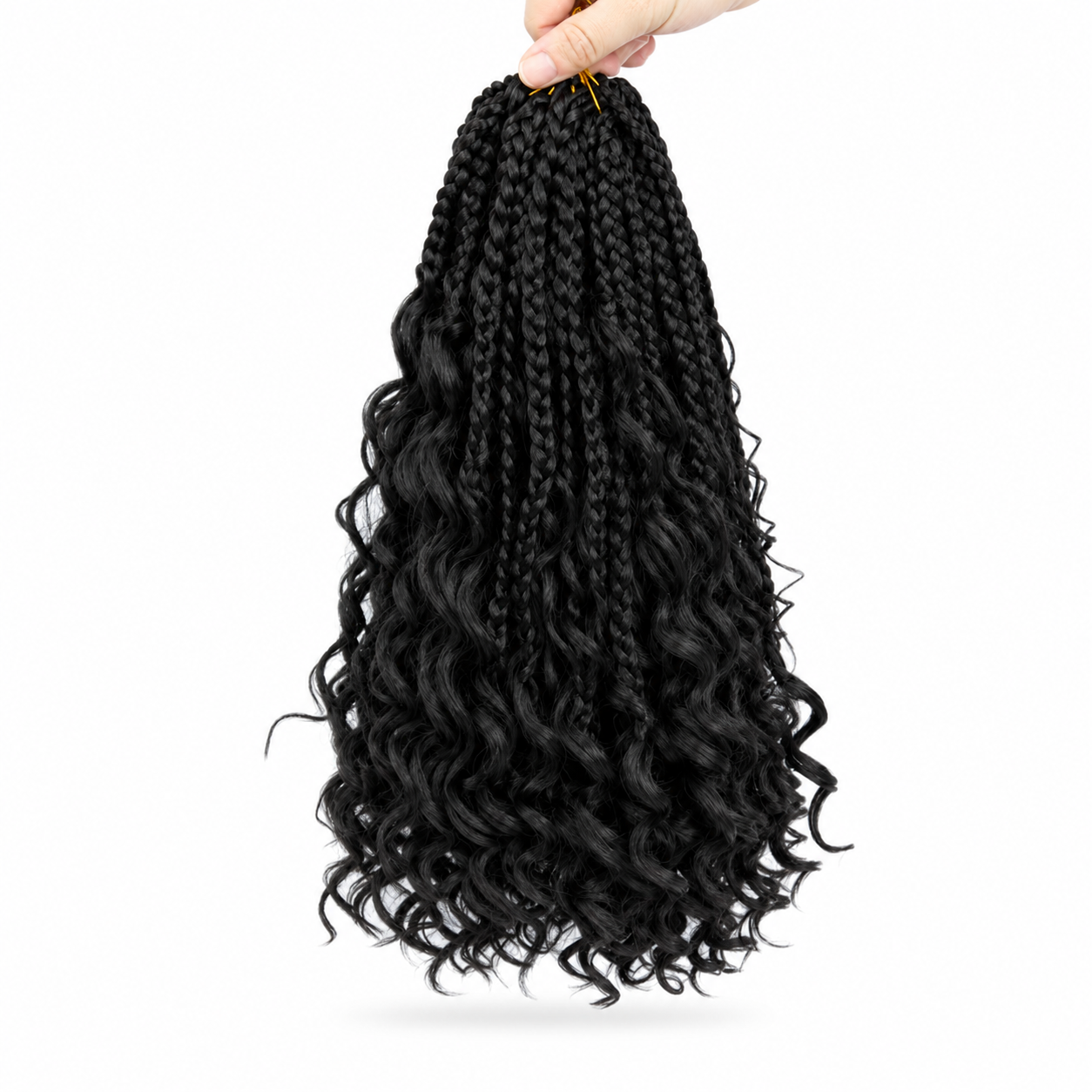 Boho Goddess Crochet Braids 12 inch curly end protective crochet braiding hair with natural bohemian curls and lightweight synthetic fiber