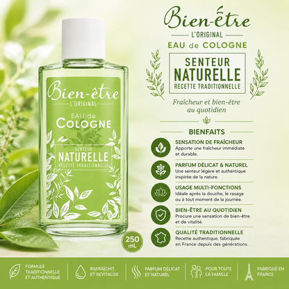 Bien-Être L'Original Eau de Cologne – Naturelle, 250 mL