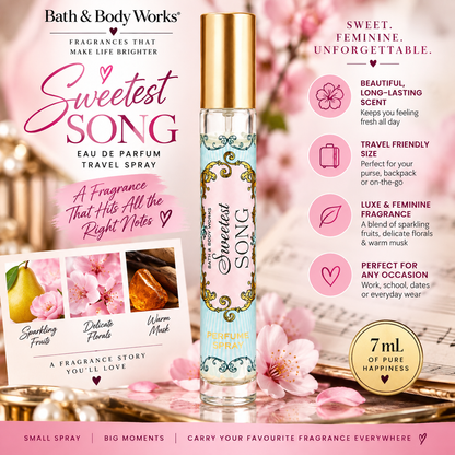 Bath & Body Works – Sweetest Song Eau de Parfum Travel Spray, 7 mL Bath & Body Works