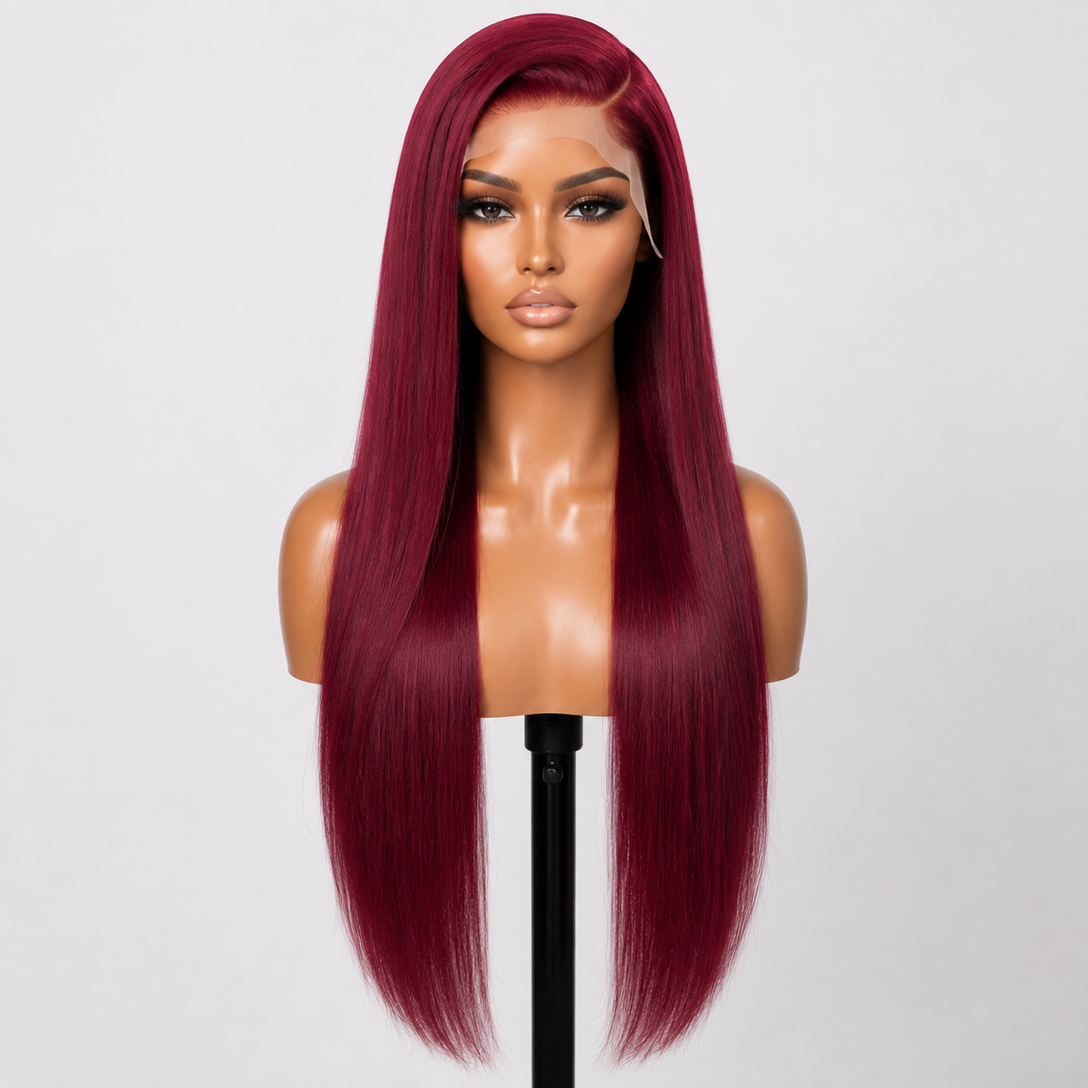 13×4 Lace Front Human Hair Wig – Straight 26″ – 99J Burgundy Clessenza Beauty Store