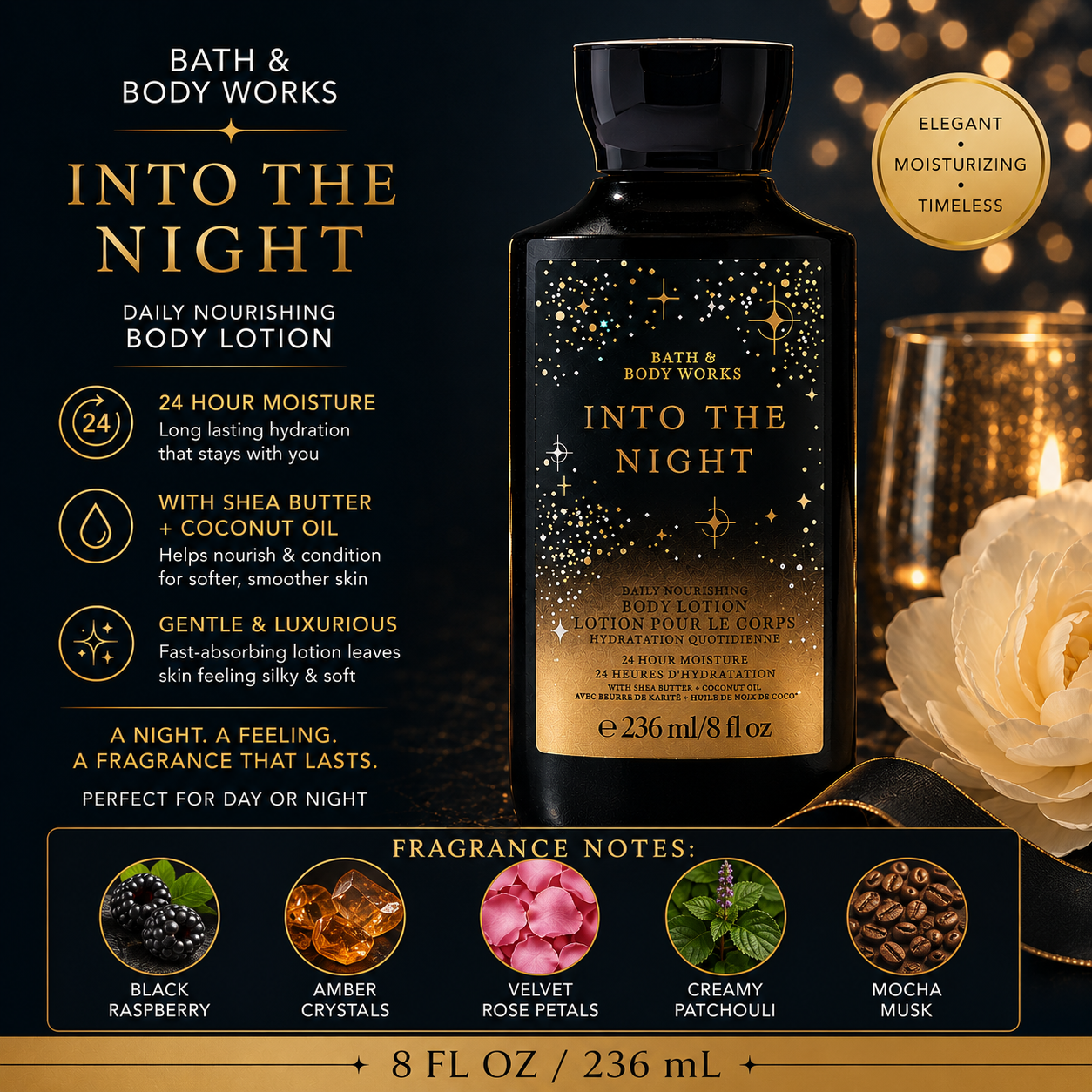 Bath & Body Works – Into The Night Body Lotion, 8 fl oz