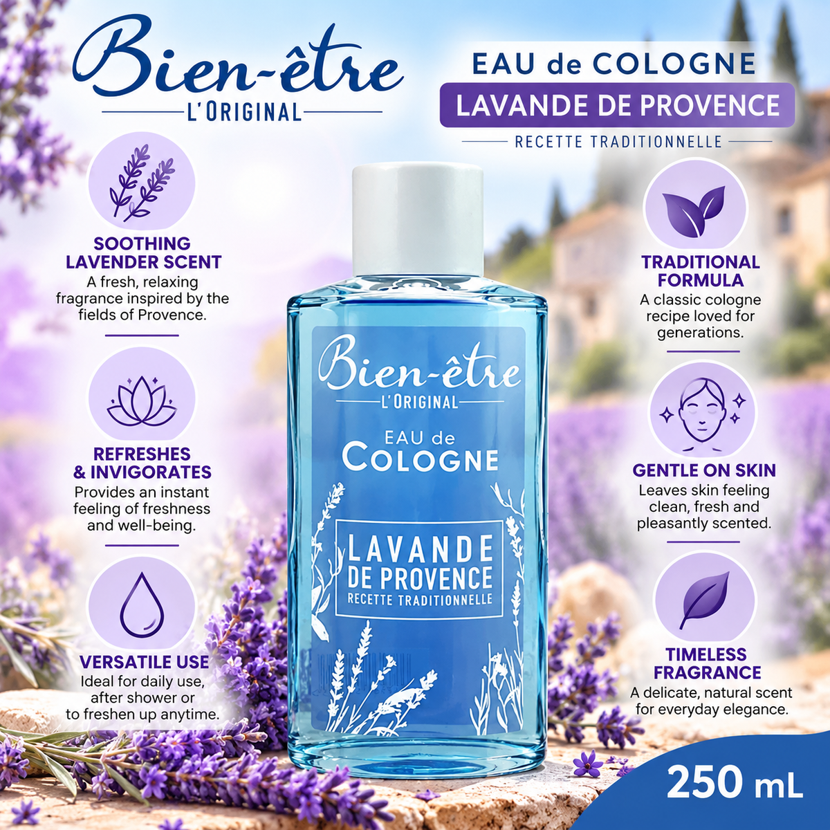 Eau de Lavande de Provence 250 mL by Bien-Être Bien-Être