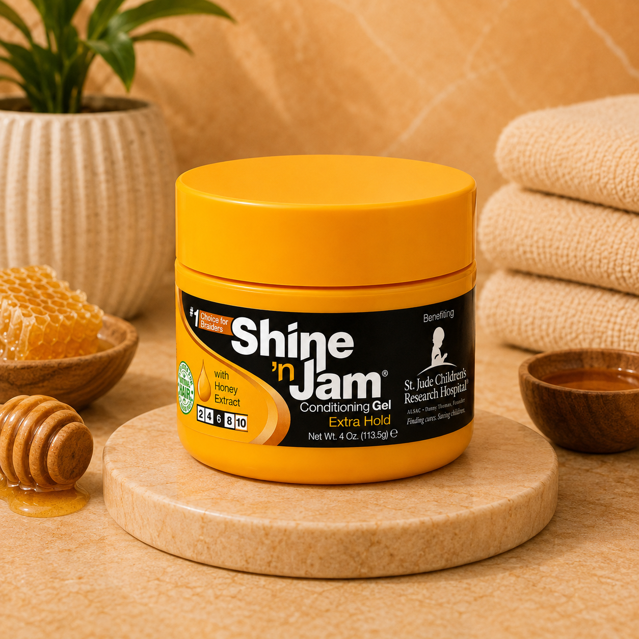 Shine 'n Jam – Conditioning Gel Extra Hold with Honey Extract, 4 oz AMPRO
