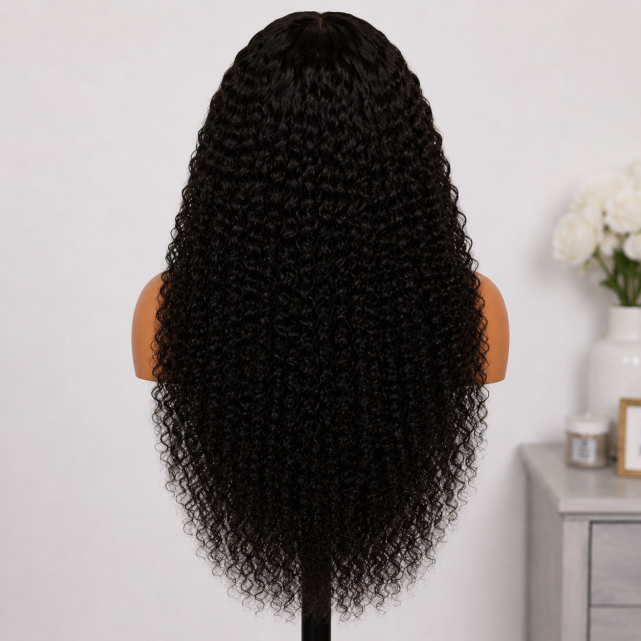 13×4 Lace Front Human Hair Wig – Kinky Curly 26″ – Natural Black – 250% Density Clessenza Beauty Store