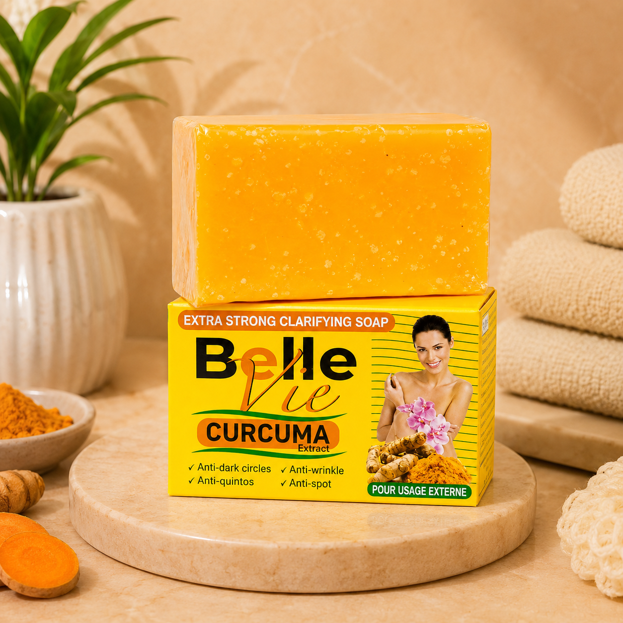 Belle Vie – Turmeric Extra Strength Brightening Clarifying Soap, 225g Belle Vie