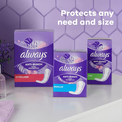 Always - Radiant Daily Liners For Women, Regular Length, 54 Count