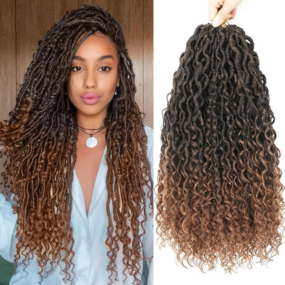 14 inches Goddess Bohemian Synthetic Crochet Box Braid w/ Curly Ends, T30#