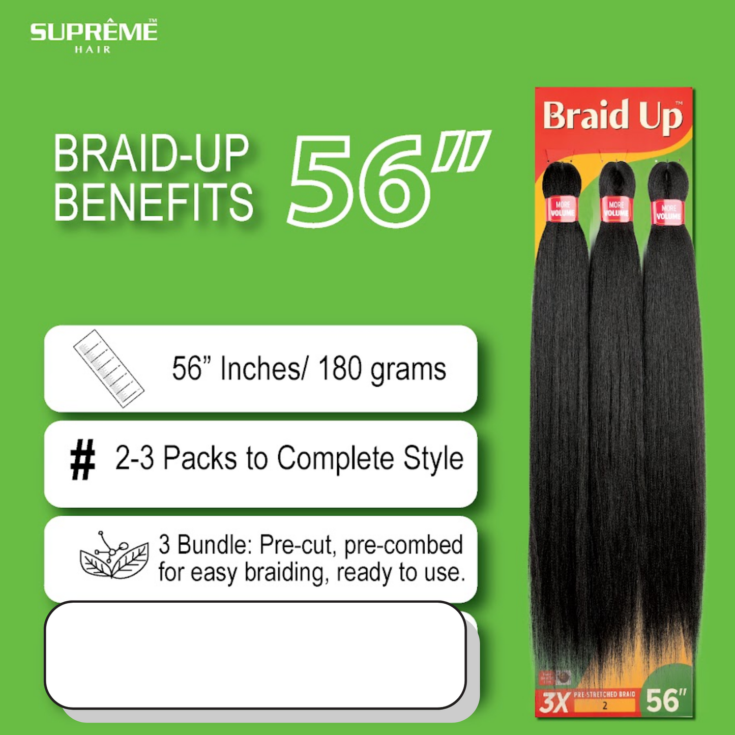 Braid Up - 3X Pre-Stretched Braid 56"