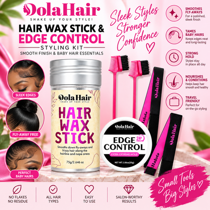 DolaHair Hair Wax Stick & Edge Control Styling Kit – Smooth Finish & Baby Hair Essentials DolaHair