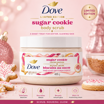 Dove – Exfoliant corporel Édition limitée Holiday Treats au parfum de biscuit au sucre, 425 g