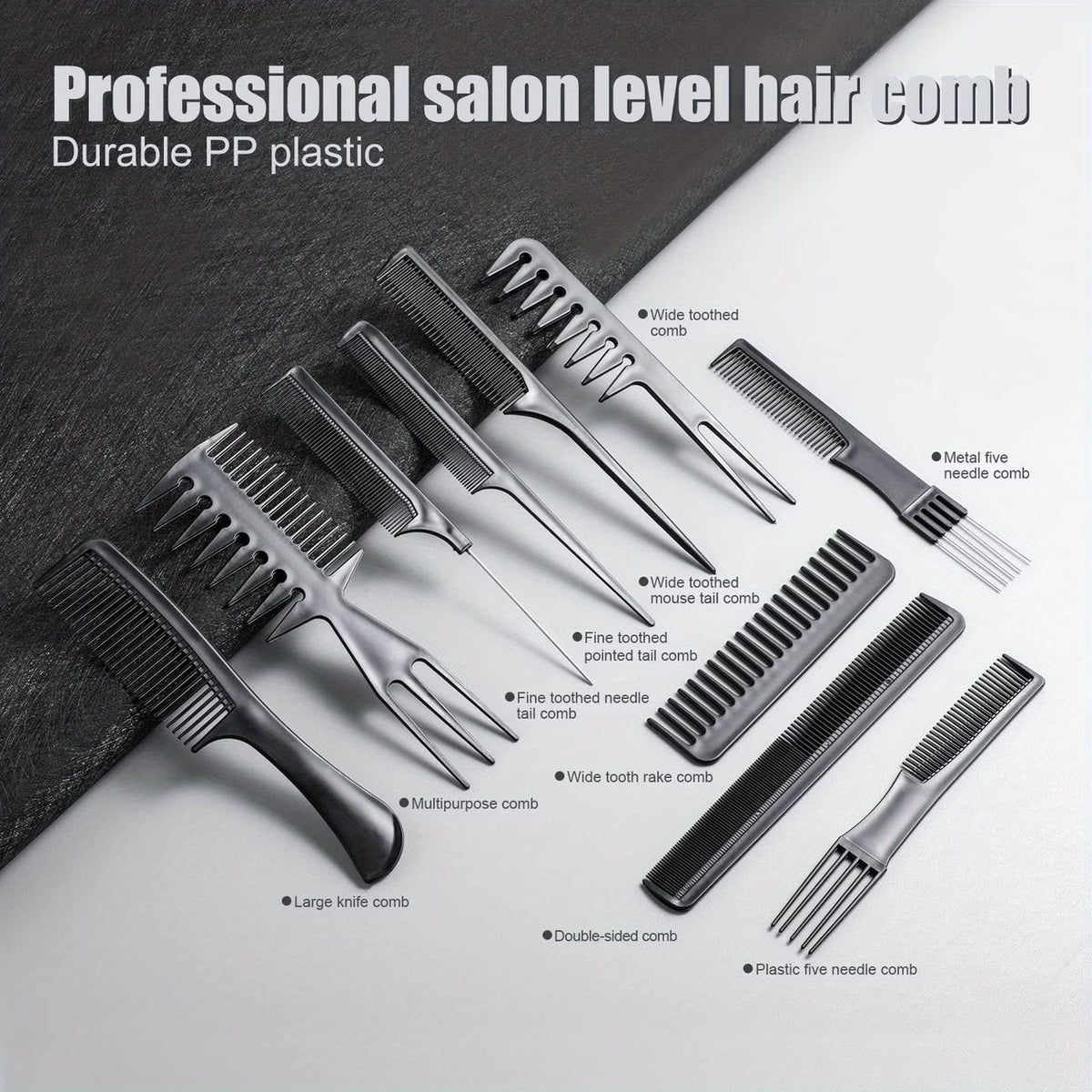 10pcs Haircut Styling Comb Set Clessenza Beauty Store