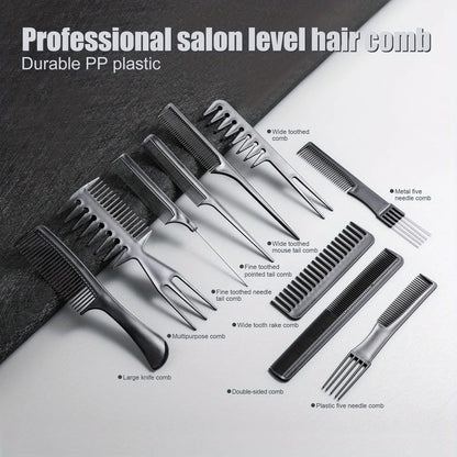 10pcs Haircut Styling Comb Set Clessenza Beauty Store