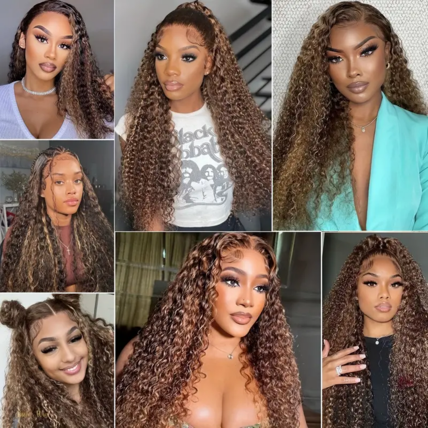 Beautiful 13x4 Lace Frontal Water Wave Human Hair Wig - 180% Density, #4/27, 24 Inches